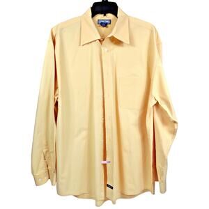 Structure Mens Long Sleeve Button Down Dress Shirt Large 100% Cotton UEC